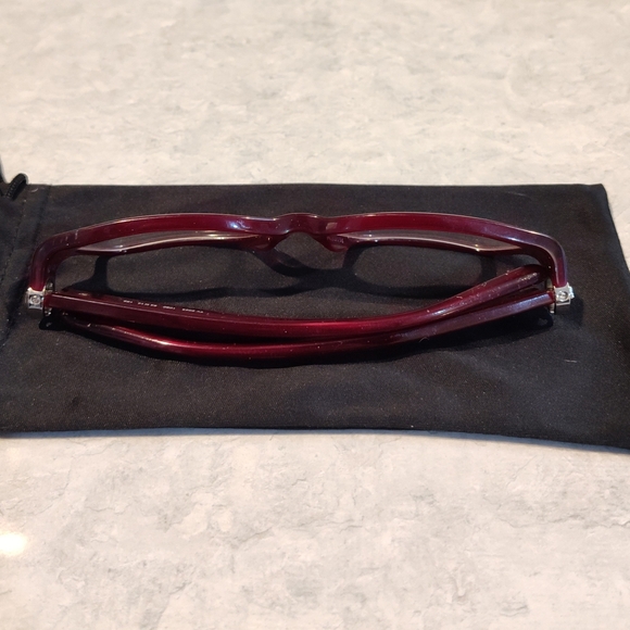 TORY BURCH TY2025 BURGUNDY ACETATE CATS EYE DESIGNER GLASSES 1080 53▪︎14/135 - Picture 11 of 15
